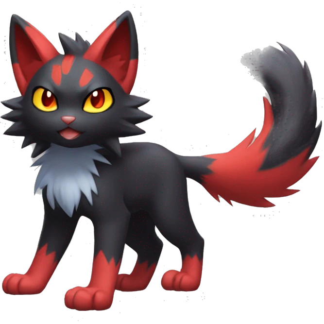  Kawaii Edgy Cool Beautiful Torracat-Litten-Zorua-Zoroark full body emoji