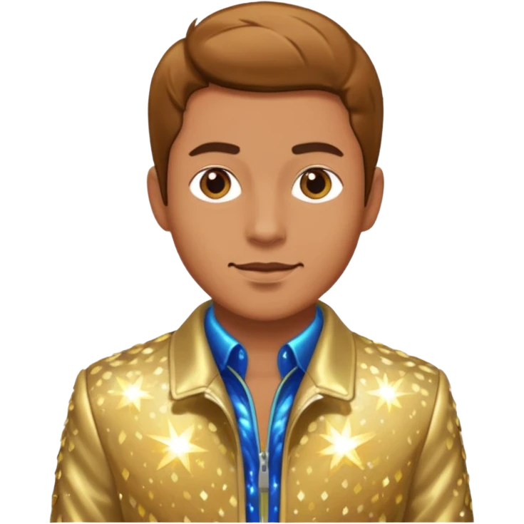 man with sparkling jacket emoji