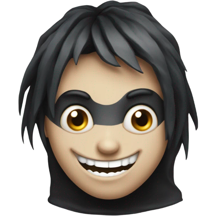 goth emoji laughing  emoji
