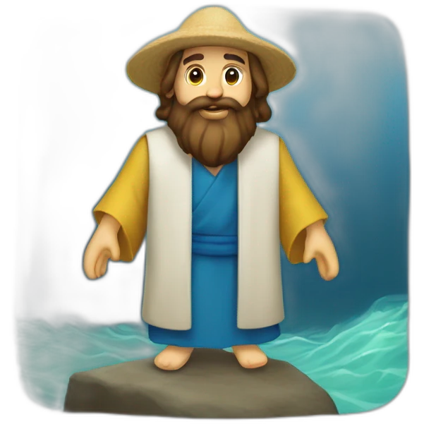 Jesús de Nazaret caminando sobre las aguas emoji