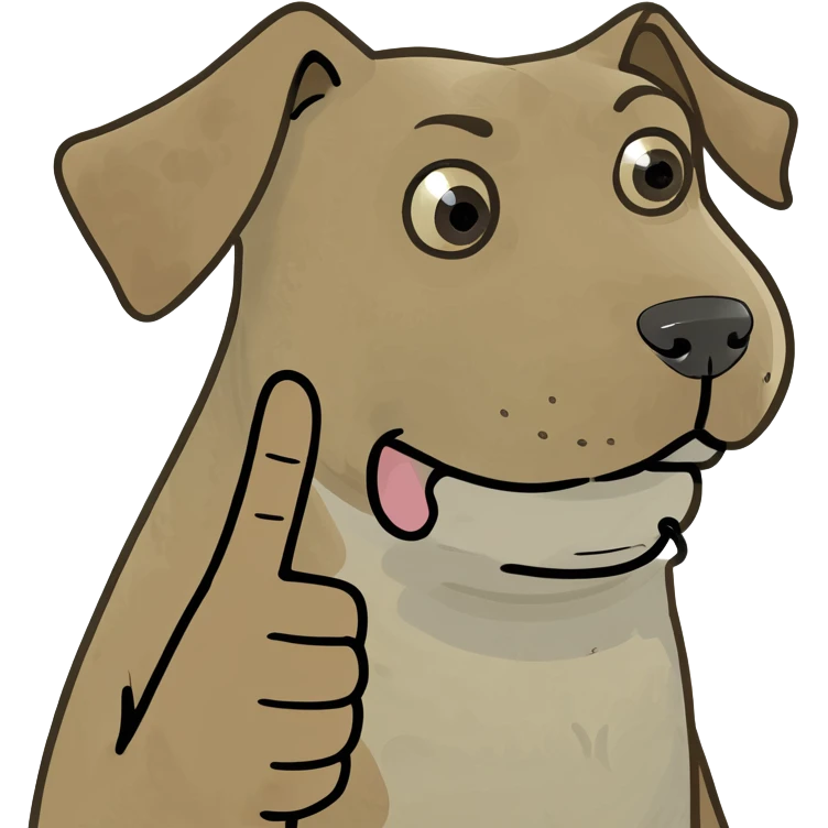 dog with middle finger emoji