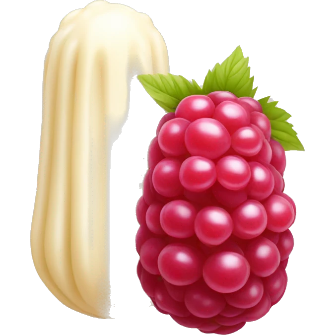 Raspberry and vanilla emoji