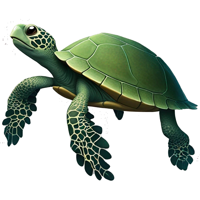 Turle whit 4 legs And corals on it back's emoji