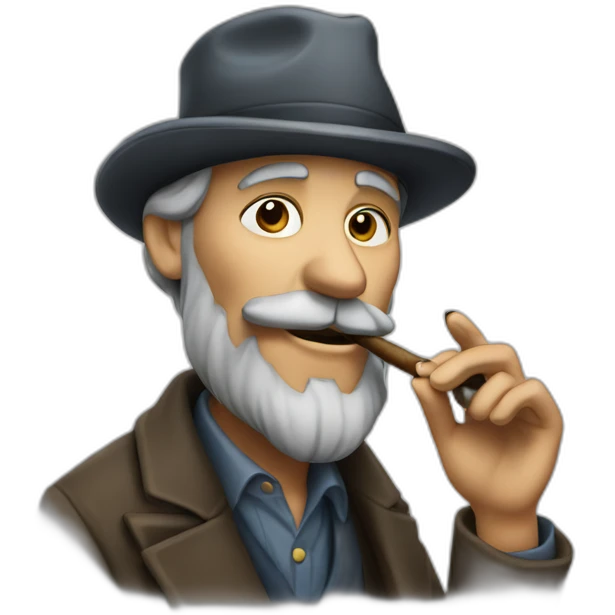 A tramp who smokes a pipe emoji