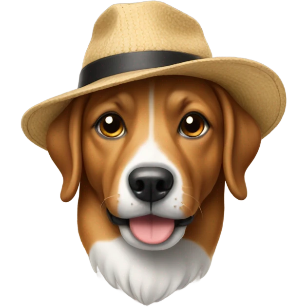 dog wearing a hat emoji
