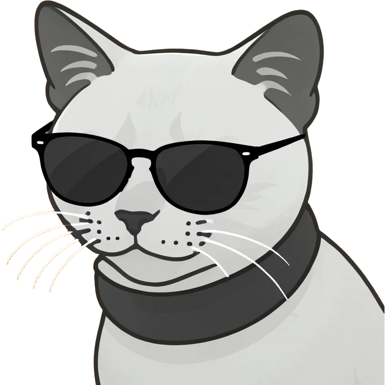 Cat with sunglasses emoji