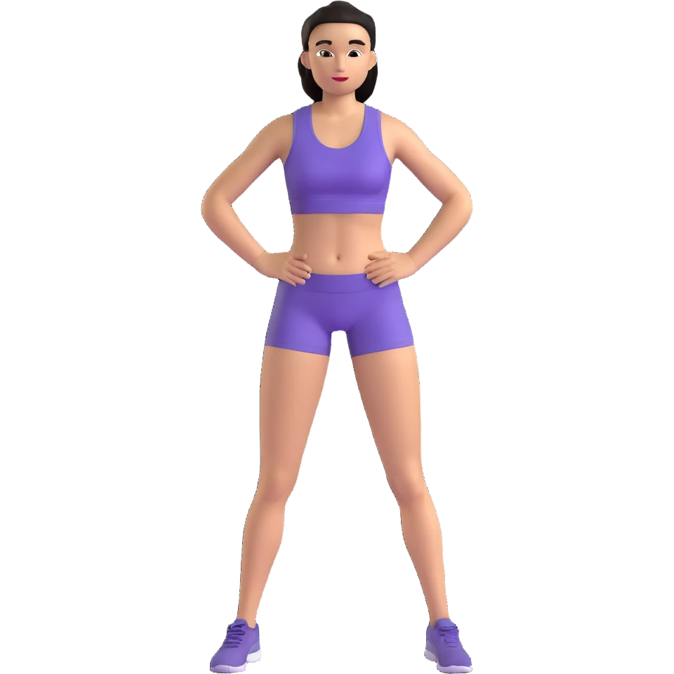 athletic woman standing pose emoji