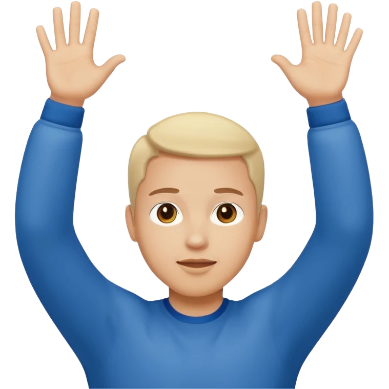 person raising arms in a simple pose emoji