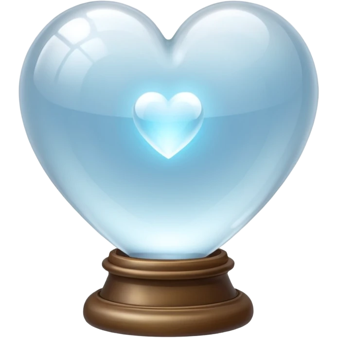 crystal ball themed white heart emoji