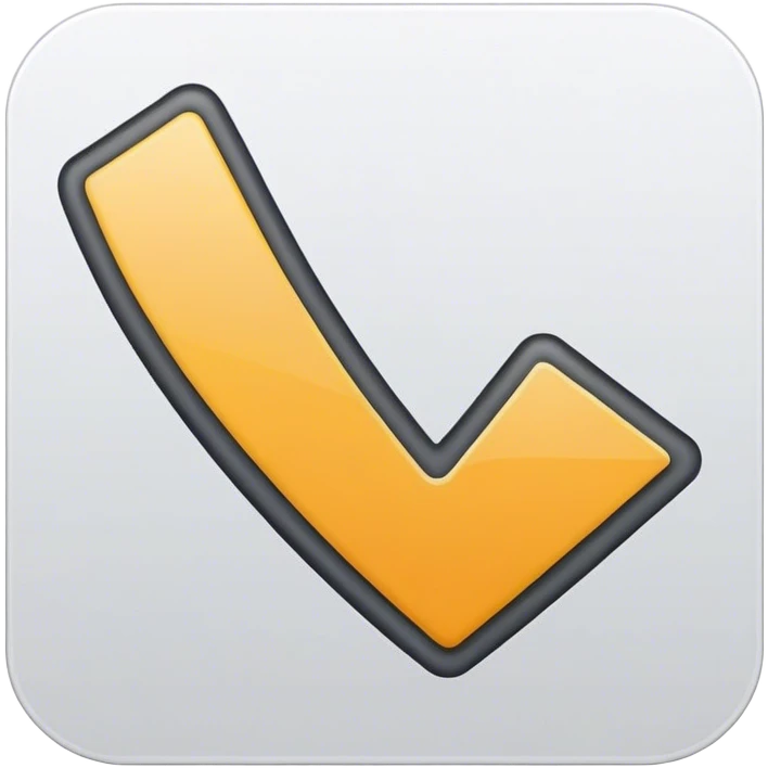simple yellow grey check Mark emoji