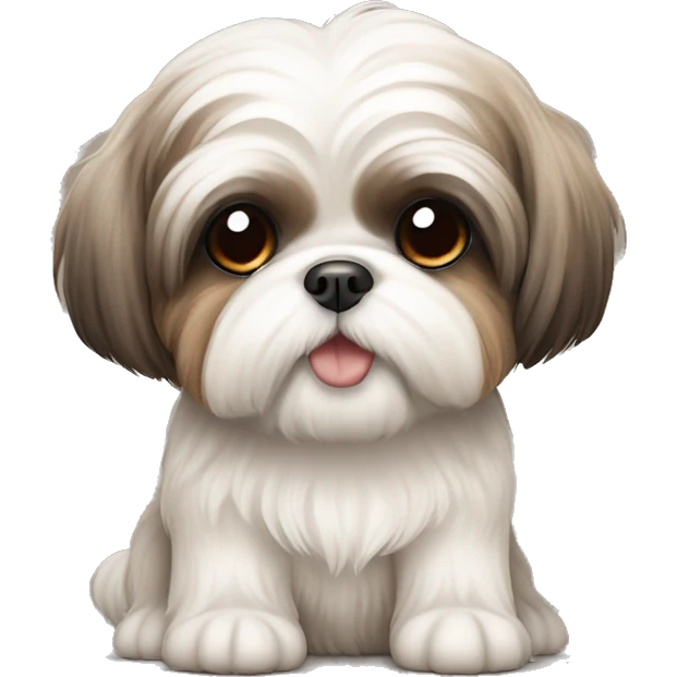 Cute little dog Shih Tzu emoji