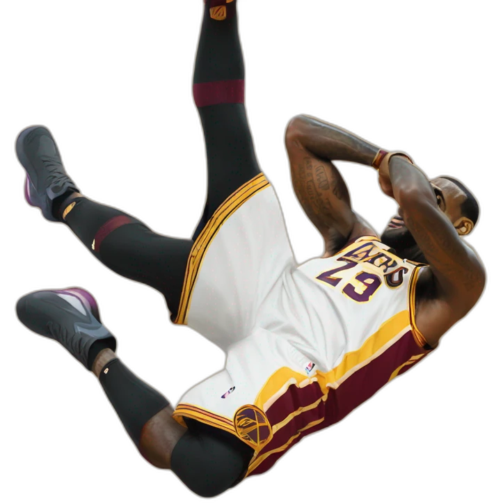Lebron flopping emoji