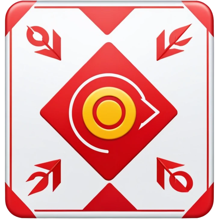 Red Uno reverse card with arrows emoji