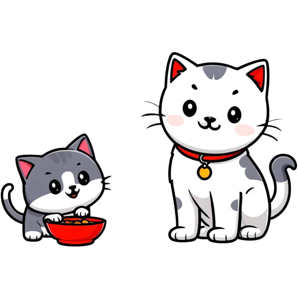 Dog and cat food eat emoji