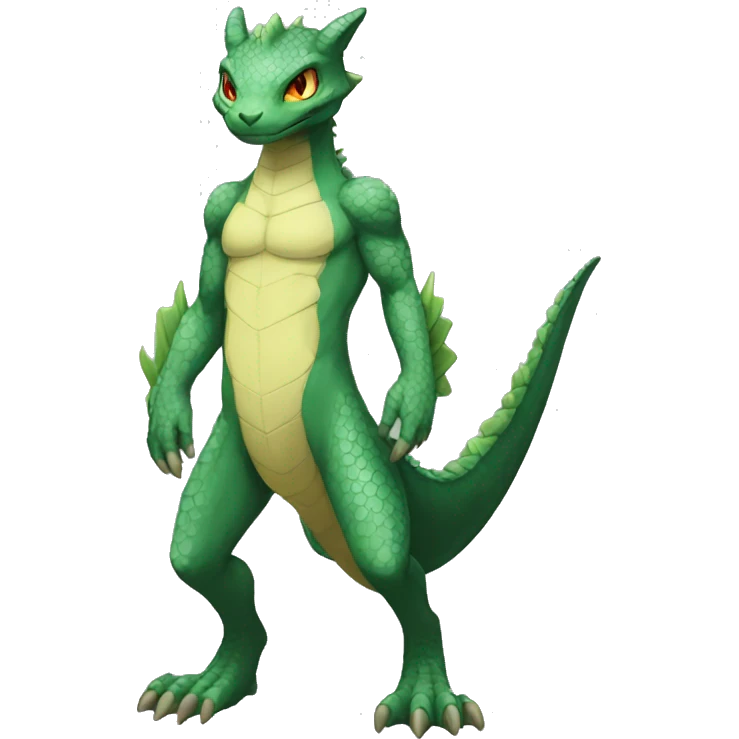 Anthro Sona Fakemon Reptilian Draco Full Body emoji