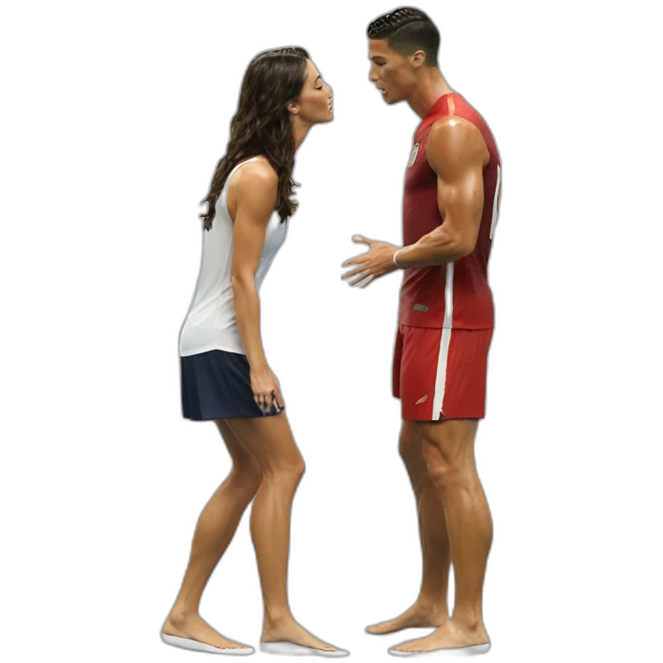 Cristiano Ronaldo kiss feet georgina emoji