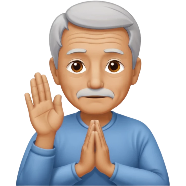 Old man namaste emoji emoji