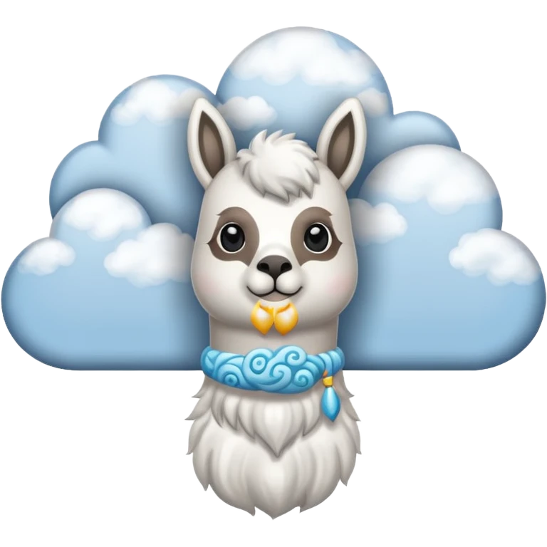 cloud patterned lama emoji