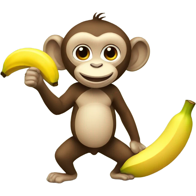 monkey with banana emoji