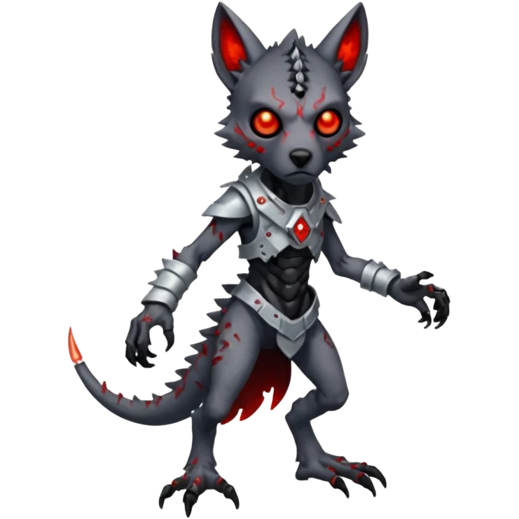 Zombie vernid-Trico-protogen-primagen-fusion-hybrid, full body emoji