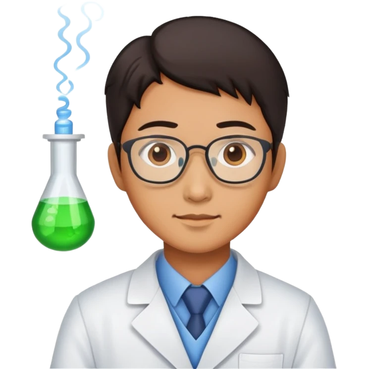 super realistic Chinese scientist emoji