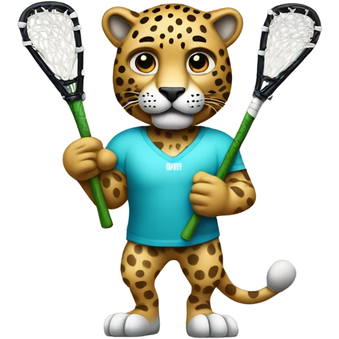 jaguar with lacrosse stick emoji