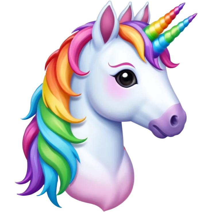 Rainbow unicorn emoji