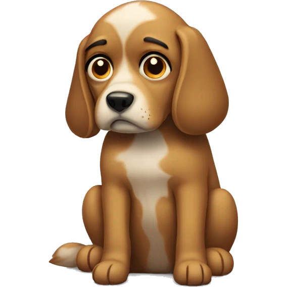 Sad dog emoji
