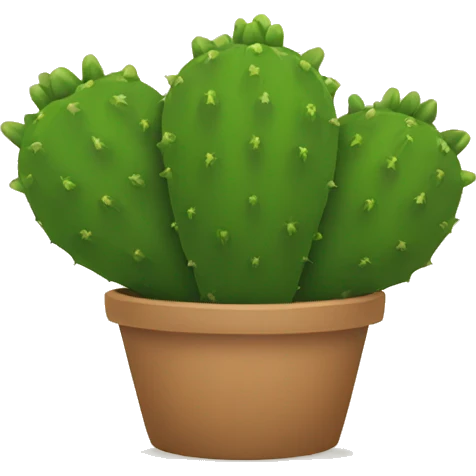 round Nopal without pot emoji