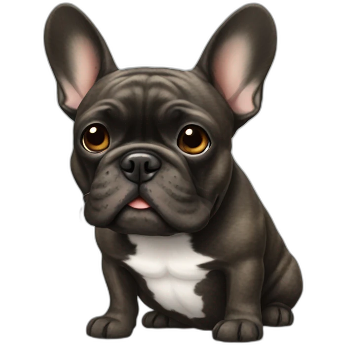 Brindle French bulldog emoji