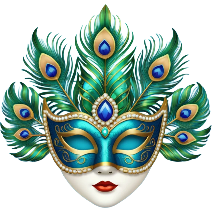 Peacock Gatsby Mask emoji