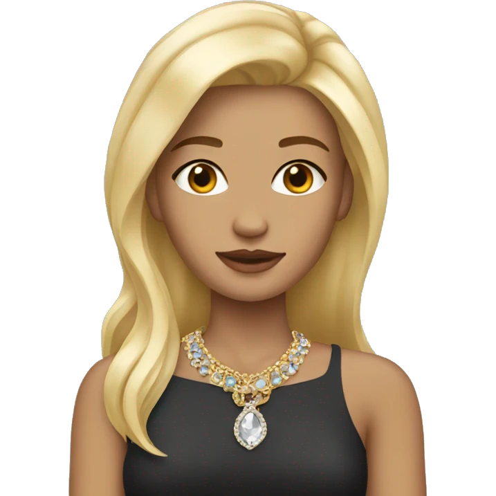 blonde girl with jewelry emoji