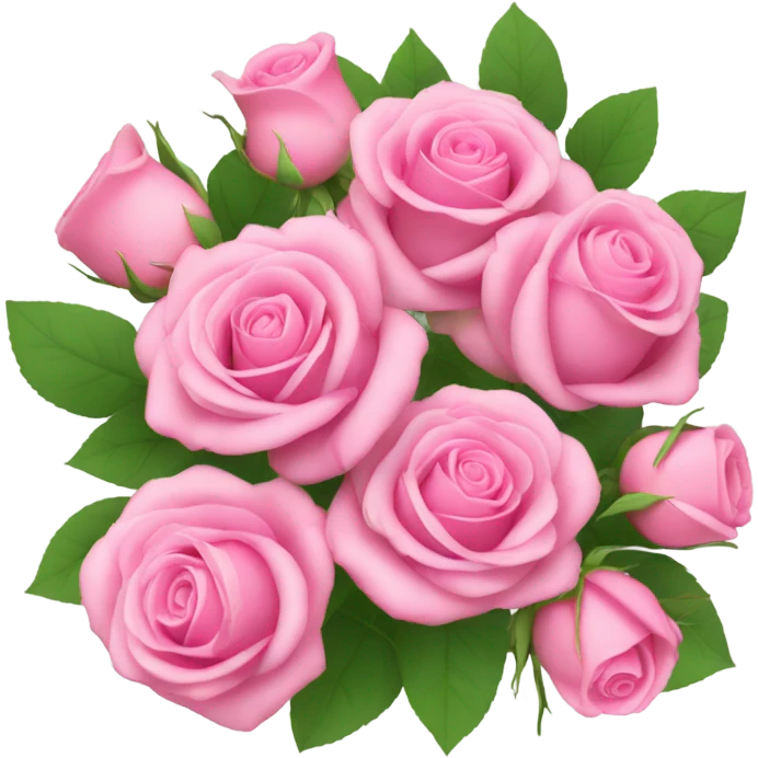 pink roses emoji