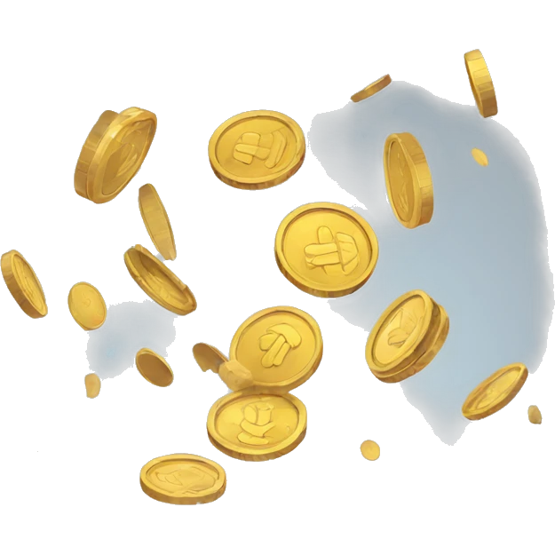 COINS FALLING TO THE GROUND emoji