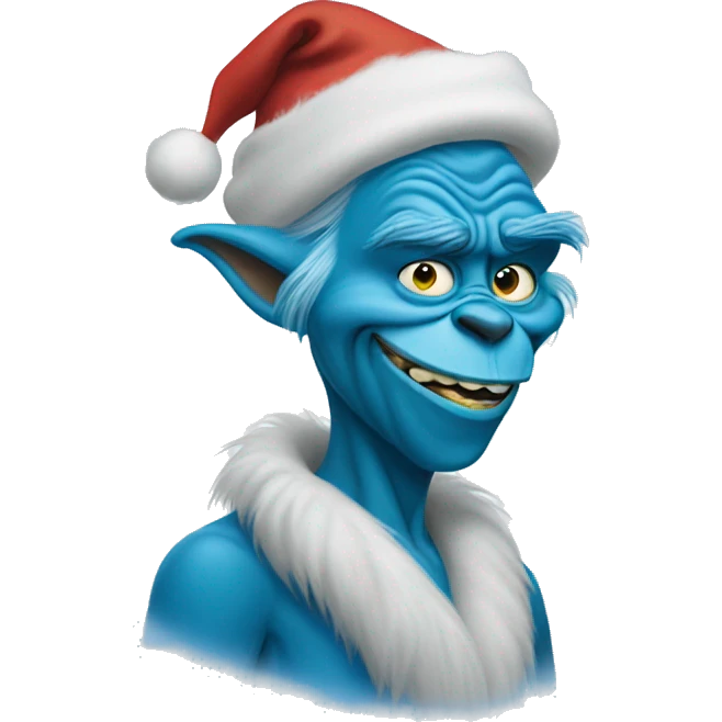 the blue grinch emoji