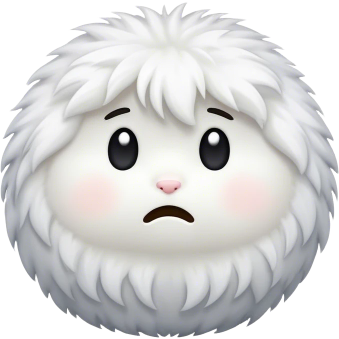 Fluffy sad ball  emoji