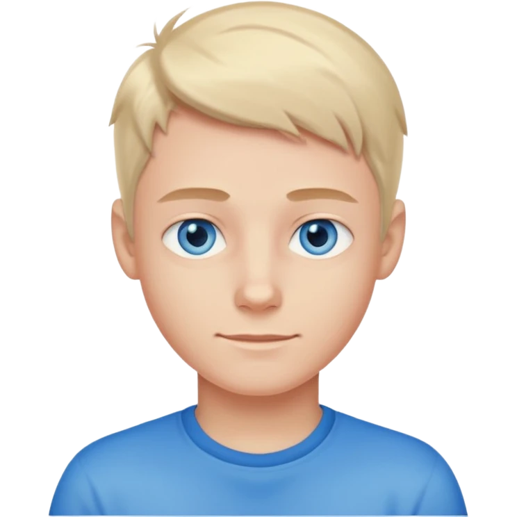Cool boy with blue emoji