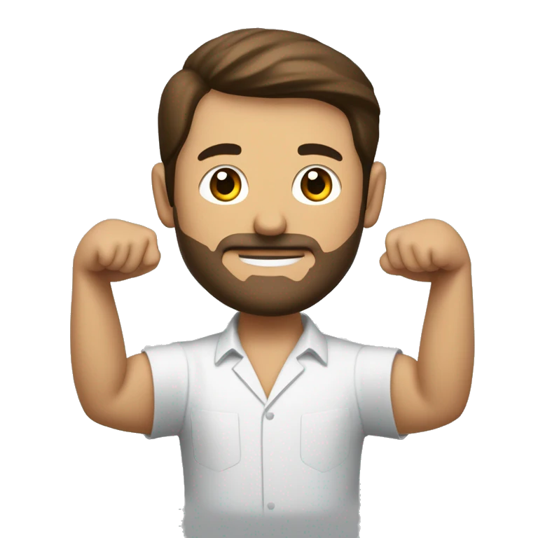 Hombre con pose de autoridad, con los brazos cruzados frente al pecho con una ceja levantada (como diciendo "te lo dije"). emoji