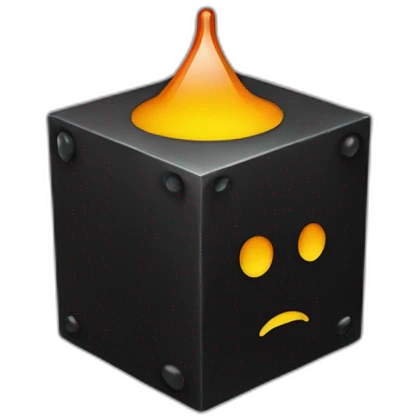 faceless crude oil cube emoji