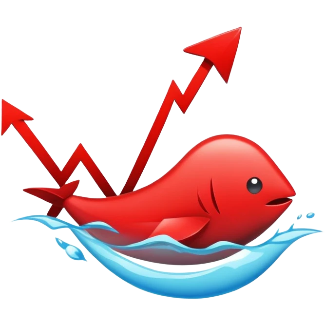 chart with a sinking red arrow emoji