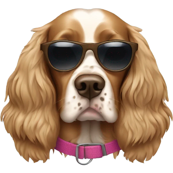 Cockerspaniel wearing sunglasses emoji