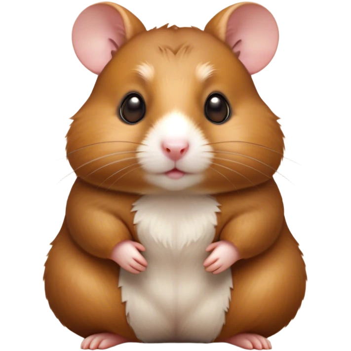 Cinematic Noble Brown Hamster Portrait Emoji, Poised and regal, with a tiny, compact build and a smooth, well-kept rich brown fur, deep-set soulful dark eyes, Simplified yet sharp and sophisticated features, highly detailed, glowing with a soft, dignified glow, high shine, intelligent and energetic, stylized with an air of miniature majesty, focused and attentive, soft glowing outline, capturing the essence of a watchful and confident rodent, so majestic it feels as though it could scurry out of the screen with effortless authority! emoji