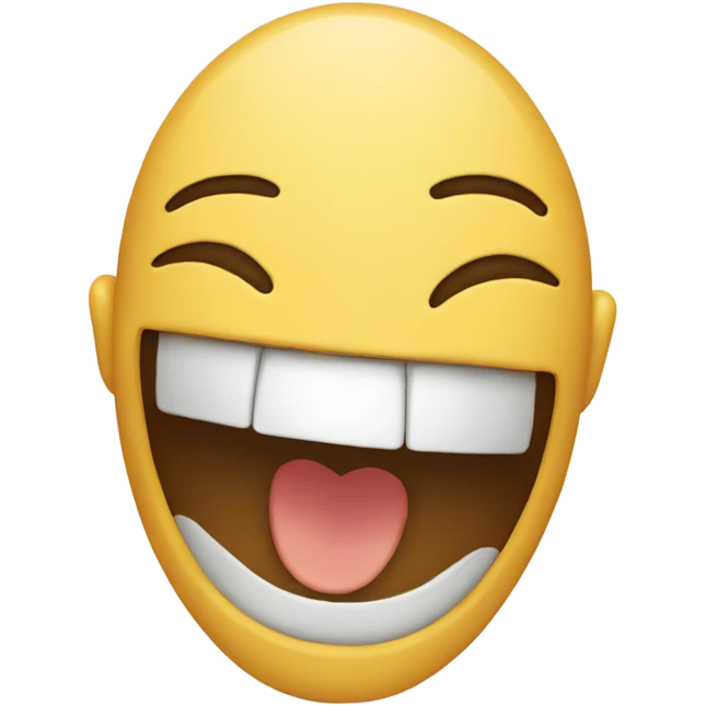 Laughing face emoji