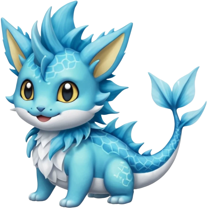 Elfish Unique Torterra-Vaporeon-feline emoji