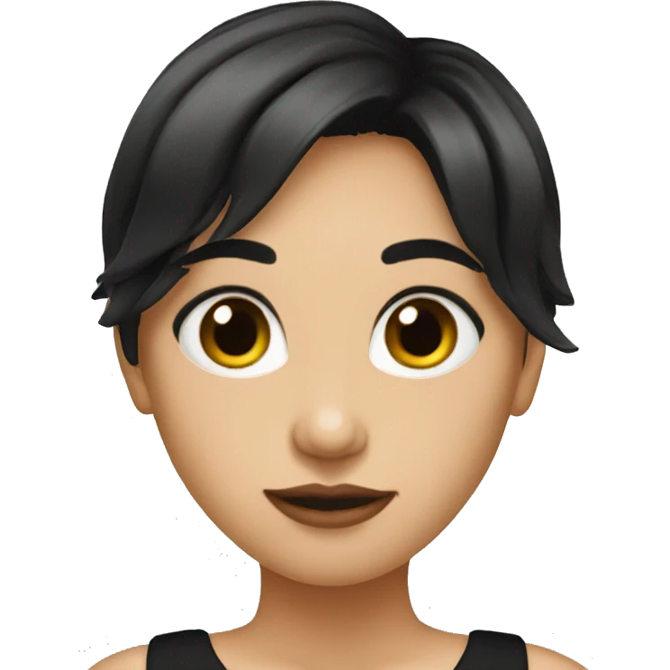 black dress pokerface emoji