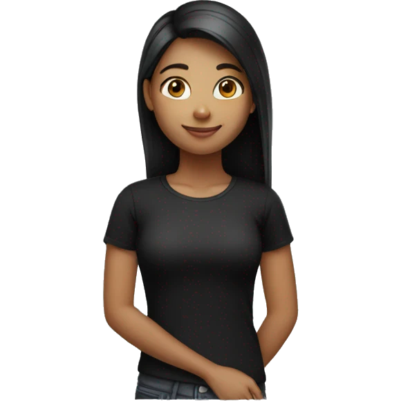 Girl in black shirt  emoji