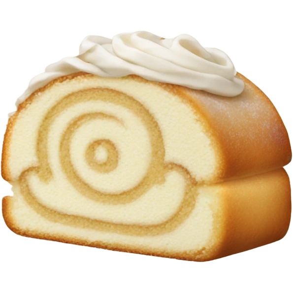slice vanilla Cake roll  emoji