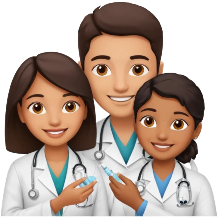 doctor makes a vaccine to woman
 emoji