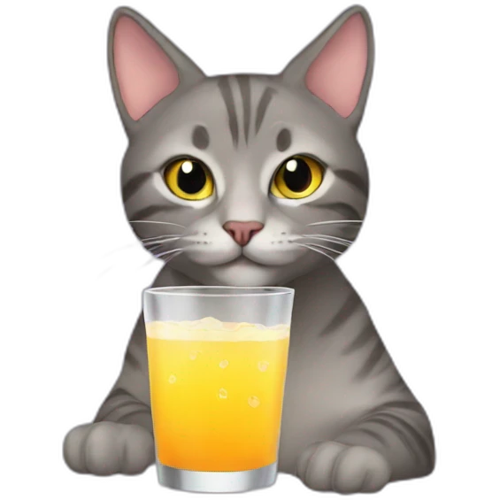cat drinking tee emoji