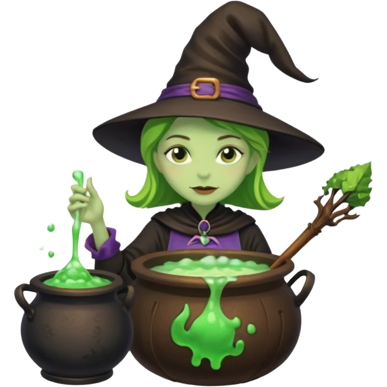 green witch cooking potion emoji